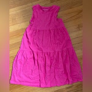 Crewcuts hot pink 3 tiered knit dress